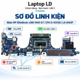 Tổng thể mainboard HP EliteBook x360 1040 G7 mã LA-J442P