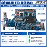 Tổng thể mainboard MSI Alpha 15 B5EEK mã MS-158L1