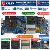 Tổng thể mainboard MSI Modern 15 A11M-221US MS-1552