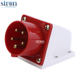 Phích cắm lắp nổi màu đỏ IP44 3P+N+E 6h 16A 220~415V Siron P44S56-16R1