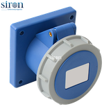 Ổ cắm công nghiệp âm xanh IP67 2P+E 6h 32A 220~250V Siron S67R36-32B1