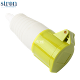 Ổ công nghiệp di động vàng IP44 2P+E 4h 16A 110~130V Siron S44F34-16Y2