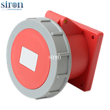 Ổ cắm công nghiệp âm đỏ IP67 3P+E 6h 32A 380~415V Siron S67R46-32R1