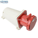 Ổ cắm công nghiệp nổi đỏ IP67 3P+E 6h 63A 380~415V Siron S67S46-63R1