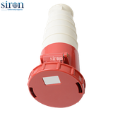 Ổ cắm lắp di động màu đỏ IP67 3P+E 6h 63A 380~415V Siron S67F46-63R1