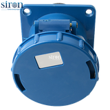 Ổ cắm lắp âm màu xanh IP67 2P+E 6h 63A 220~250V Siron S67R36-63B1