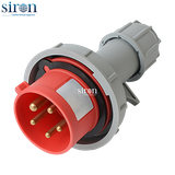 Phích cắm di động màu đỏ IP67 3P+N+E 6h 16A 220~415V Siron P67F56-16R1