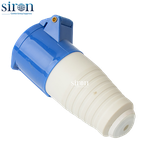 Ổ công nghiệp di động xanh IP44 2P+E 6h 32A 220~250V Siron S44F36-32B1