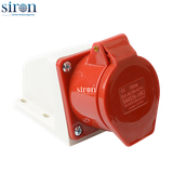 Ổ cắm công nghiệp nổi đỏ IP44 3P+N+E 6h 32A 220~415V Siron S44S56-32R2