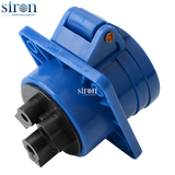 Ổ cắm công nghiệp âm xanh IP44 2P+E 6h 16A 220~250V Siron S44R36-16B2