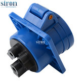 Ổ cắm công nghiệp âm xanh IP44 2P+E 6h 32A 220~250V Siron S44R36-32B2