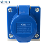 Ổ cắm công nghiệp nổi xanh IP44 2P+E 6h 32A 220~250V Siron S44S36-32B1