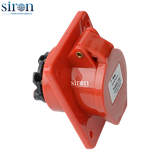 Ổ cắm công nghiệp âm đỏ IP44 3P+E 6h 32A 380~415V Siron S44R46-32R2