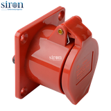 Ổ cắm công nghiệp âm đỏ IP44 3P+E 6h 16A 380~415V Siron S44R46-16R1