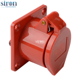 Ổ cắm công nghiệp âm đỏ IP44 3P+E 6h 32A 380~415V Siron S44R46-32R1