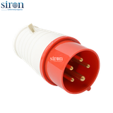 Phích cắm di động màu đỏ IP44 3P+N+E 6h 16A 220~415V Siron P44F56-16R1