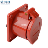 Ổ cắm công nghiệp âm đỏ IP44 3P+N+E 6h 32A 220~415V Siron S44R56-32R2