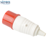 Phích cắm di động màu đỏ IP44 3P+E 6h 32A 380~415V Siron P44F46-32R2
