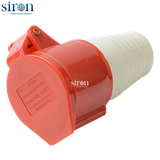 Ổ công nghiệp di động đỏ IP44 3P+E 6h 32A 380~415V Siron S44F46-32R1
