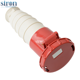 Ổ cắm lắp di động màu đỏ IP67 3P+E 6h 63A 380~415V Siron S67F46-63R1