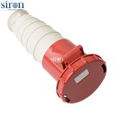 Ổ cắm lắp di động màu đỏ IP67 3P+E 6h 125A 380~415V Siron S67F46-125R1