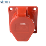 Ổ cắm công nghiệp âm đỏ IP44 3P+E 6h 16A 380~415V Siron S44R46-16R1