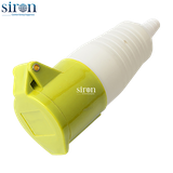 Ổ công nghiệp di động vàng IP44 2P+E 4h 16A 110~130V Siron S44F34-16Y2