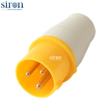 Phích cắm di động màu vàng IP44 2P+E 4h 32A 100~130V Siron P44F34-32Y1