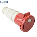 Ổ công nghiệp di động đỏ IP67 3P+N+E 6h 63A 220~415V Siron S67F56-63R1