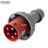 Phích cắm di động màu đỏ IP67 3P+N+E 6h 63A 220~415V Siron P67F56-63R2