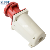 Ổ cắm công nghiệp nổi đỏ IP67 3P+E 6h 125A 380~415V Siron S67S46-125R1