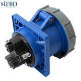 Ổ cắm lắp âm màu xanh IP67 2P+E 6h 63A 220~250V Siron S67R36-63B2