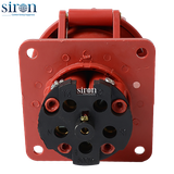 Ổ cắm âm đỏ IP67 3P+N+E 6h 125A 220~380V, 240~415V Siron S67R56-125R1