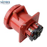 Ổ cắm âm đỏ IP67 3P+N+E 6h 125A 220~380V, 240~415V Siron S67R56-125R1