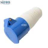 Ổ công nghiệp di động xanh IP44 2P+E 6h 16A 220~250V Siron S44F36-16B1
