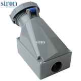 Ổ cắm lắp nổi màu xanh IP67 2P+E 6h 63A 220~250V Siron S67S36-63B3