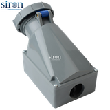 Ổ cắm lắp nổi màu xanh IP67 2P+E 6h 125A 220~250V Siron S67S36-125B3