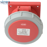 Ổ cắm âm đỏ IP67 3P+N+E 6h 32A 220~380V, 220~415V Siron S67R56-32R1