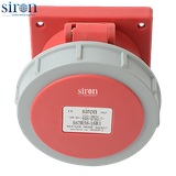 Ổ cắm âm đỏ IP67 3P+N+E 6h 16A 220~380V, 220~415V Siron S67R56-16R1
