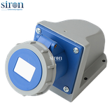 Ổ cắm lắp nổi màu xanh IP67 2P+E 6h 16A 220~250V Siron S67S36-16B1