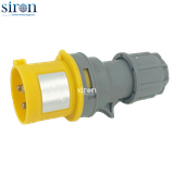 Phích cắm di động màu vàng IP44 2P+E 4h 16A 110~130V Siron P44F34-16Y3