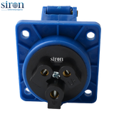 Ổ cắm công nghiệp âm xanh IP44 2P+E 6h 16A 220~250V Siron S44R36-16B1