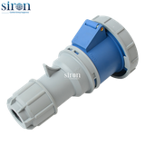 Phích cắm di động màu xanh IP67 2P+E 6h 63A 220~250V Siron P67F36-63B3