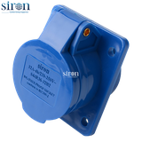 Ổ cắm công nghiệp âm xanh IP44 2P+E 6h 32A 220~250V Siron S44R36-32B2