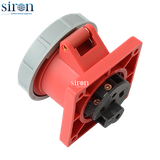 Ổ cắm công nghiệp âm đỏ IP67 3P+E 6h 16A 380~415V Siron S67R46-16R1