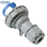 Phích cắm di động màu xanh IP67 2P+E 6h 16A 220~250V Siron P67F36-16B1