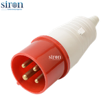 Phích cắm di động màu đỏ IP44 3P+E 6h 32A 380~415V Siron P44F46-32R2