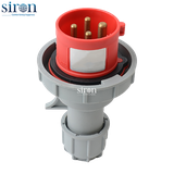 Phích cắm di động màu đỏ IP67 3P+E 6h 16A 380~415V Siron P67F46-16R1