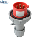 Phích cắm di động màu đỏ IP67 3P+E 6h 32A 380~415V Siron P67F46-32R1