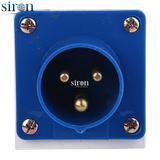 Phích cắm lắp nổi màu xanh IP44 2P+E 6h 32A 220~250V Siron P44S36-32B1